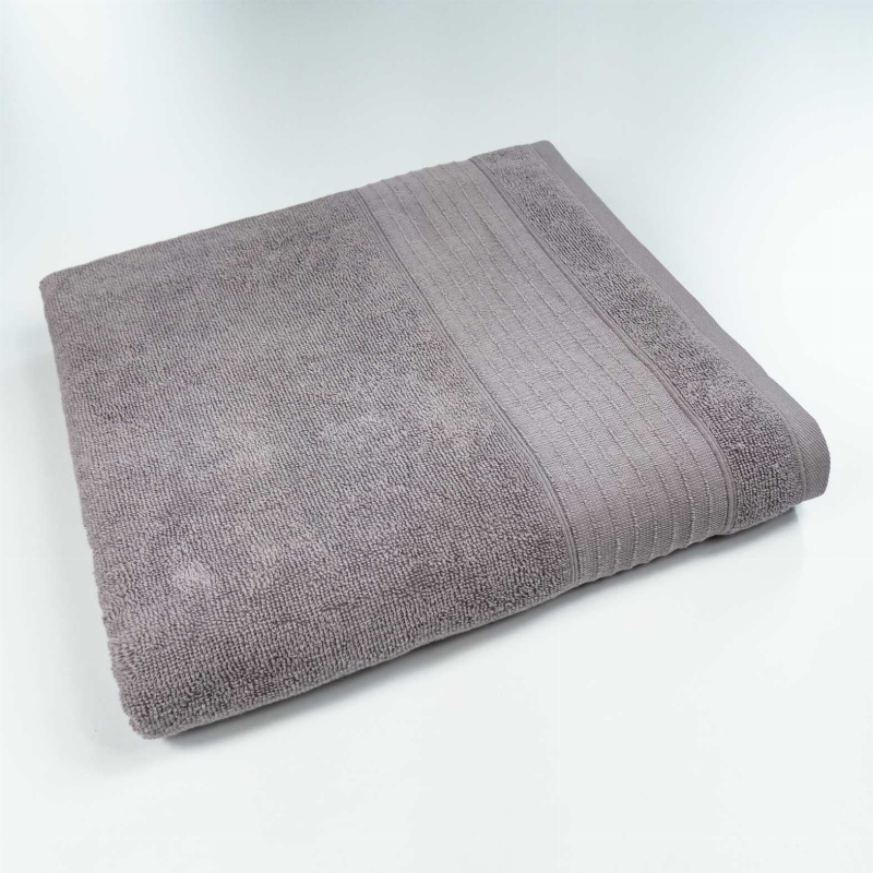 Рушник махровий для душу GM Textile 100х150см Line 400г/м2 (Попелястий)